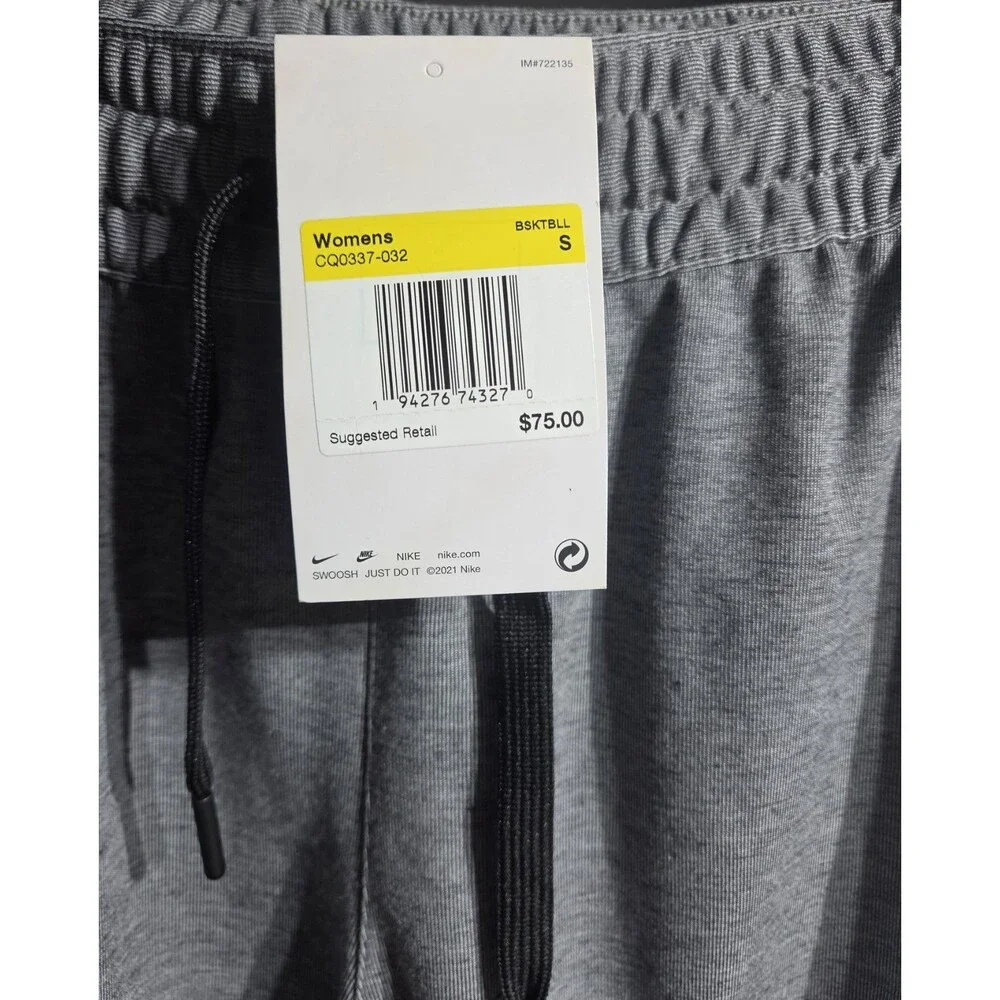 Nike Dri-Fit Showtime Basketball Pants Joggers Black Grey Women's Small NEW